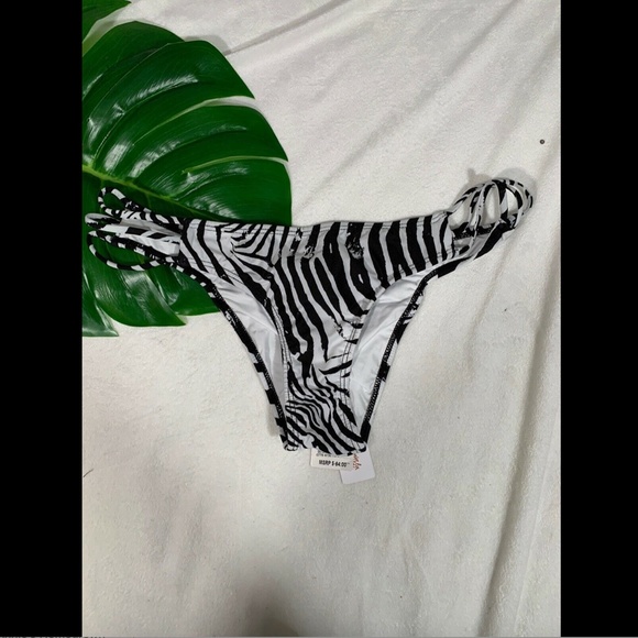 NWT $64 PilyQ Zebra Print Brazilian Bikini Bottoms - Picture 3 of 7